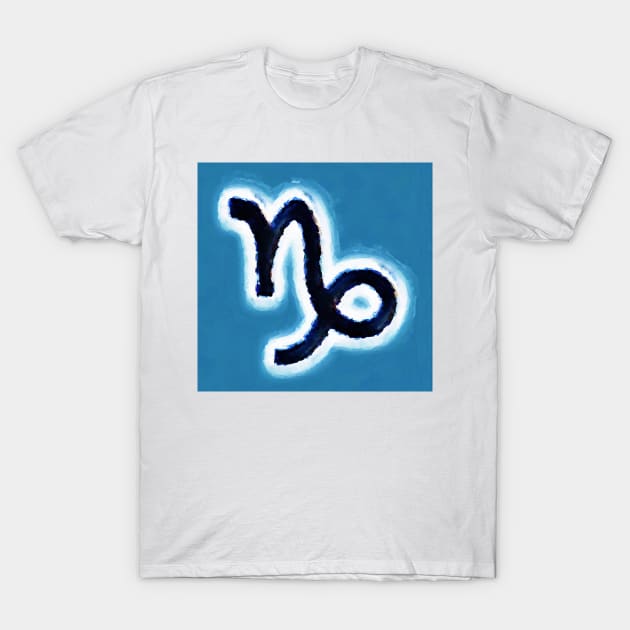 Capricorn Symbol T-Shirt by m2inspiration